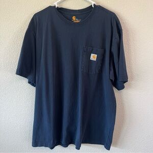 Carhartt Men's Dark Blue Short Sleeve Tee